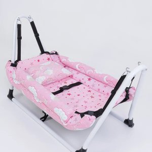 Mars Bebek Hamak Pamuklu Çift kancalı Ses yapmaz 50x90 cm kolik bebekler için