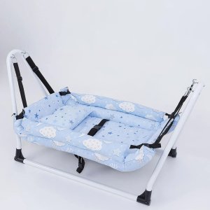 Mars Bebek Hamak Pamuklu Çift kancalı Ses yapmaz 50x90 cm kolik bebekler için