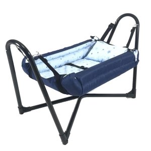 Neptün Metal Beşik Hamak Lacivert Pamuklu Kumaş